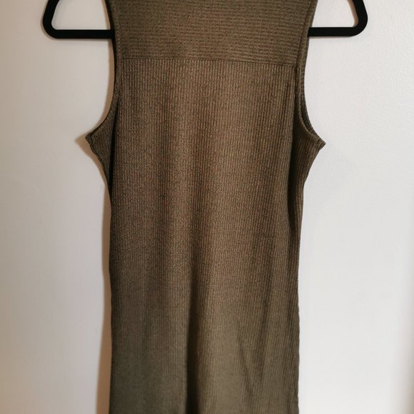 Army green tunic with slit - Picture 4 of 4